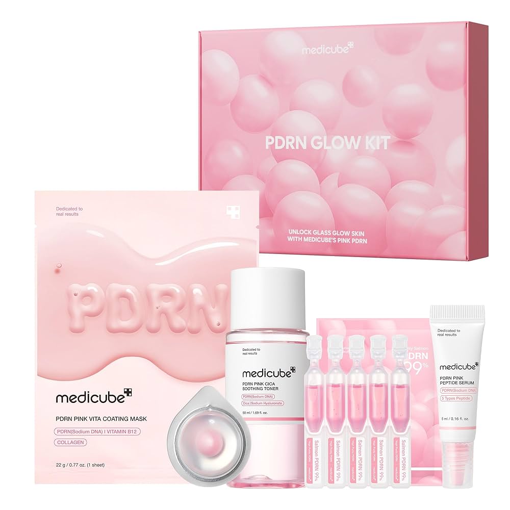 Medicube Salmon DNA PDRN Glass Glow Mini Skincare Set