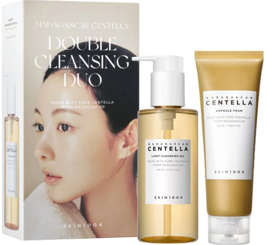 Skin 1004 Madagascar Centella Double Cleansing Duo ( Centella Ampoule Foam + Centella Light Cleansing Oil)