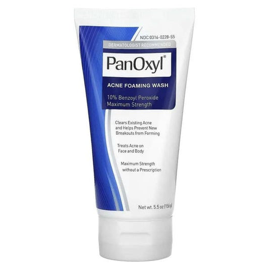 Panoxyl Acne Foaming Wash For Face & Body Wash With 10% Benzoyl Peroxide