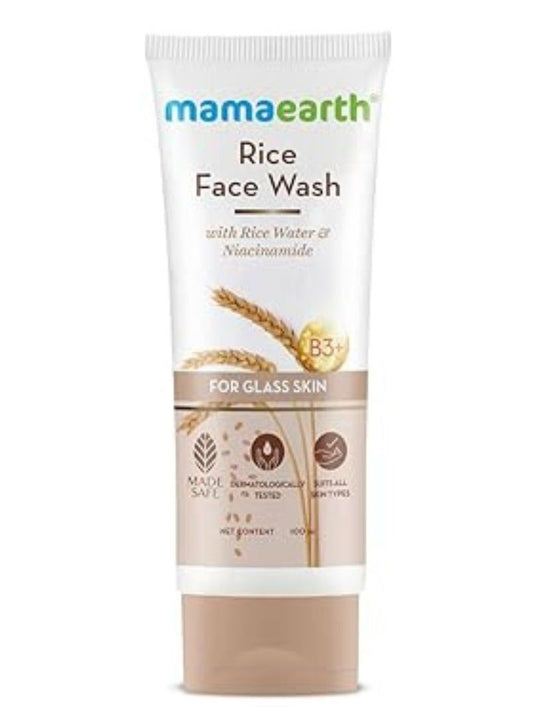 Mamaearth Rice Face Wash With Rice Water & Niacinamide For Glass Skin
